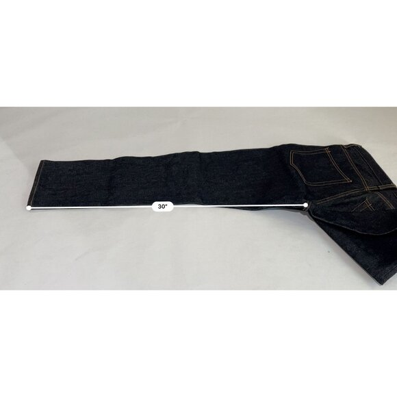 Supreme Straight Leg Button Fly Jeans in Dark Blue - Picture 3 of 5